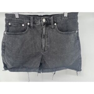 Madewell High-Rise Black Denim Jean Shorts‎ Womens Size 29 (8)